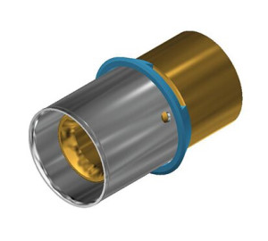 Accesorio de prensar para tuberia pex y multicapa, extremo soldar cobre